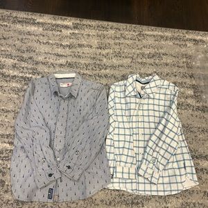 Boboli Lot of 2 Boys Button Down Shirts Size 6 Designed in Barcelona